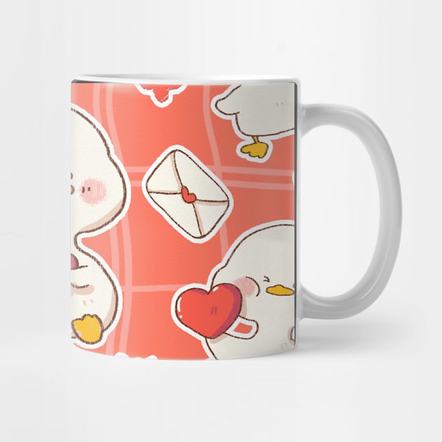 Adorable Baby Ducks Pattern Cute Valentine Gifts Ideas by Mieu-Angels